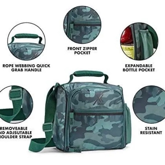 JAXX | Fit & Fresh | Insulated Camo Lunch Storage Bag - Picture 3 of 16